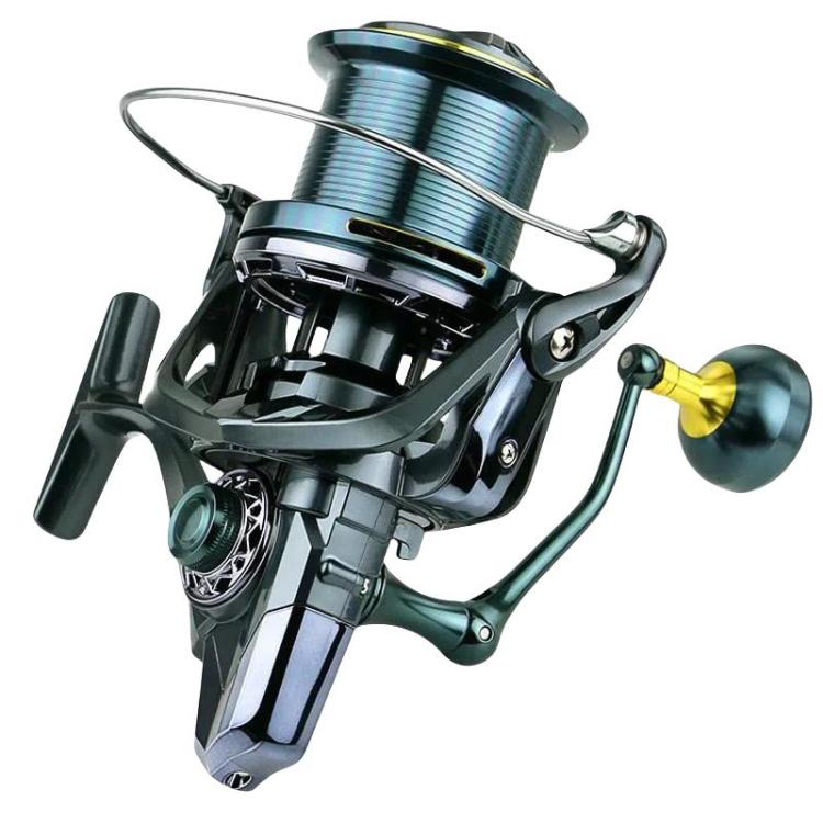 YUMOSHI TC12000 Guide Rod Structure All-Metal Spinning Reel Zero Backlash 4.7:1 Gear Ratio, Screw-In Handle for Surf Casting & Anchoring by YUMOSHI