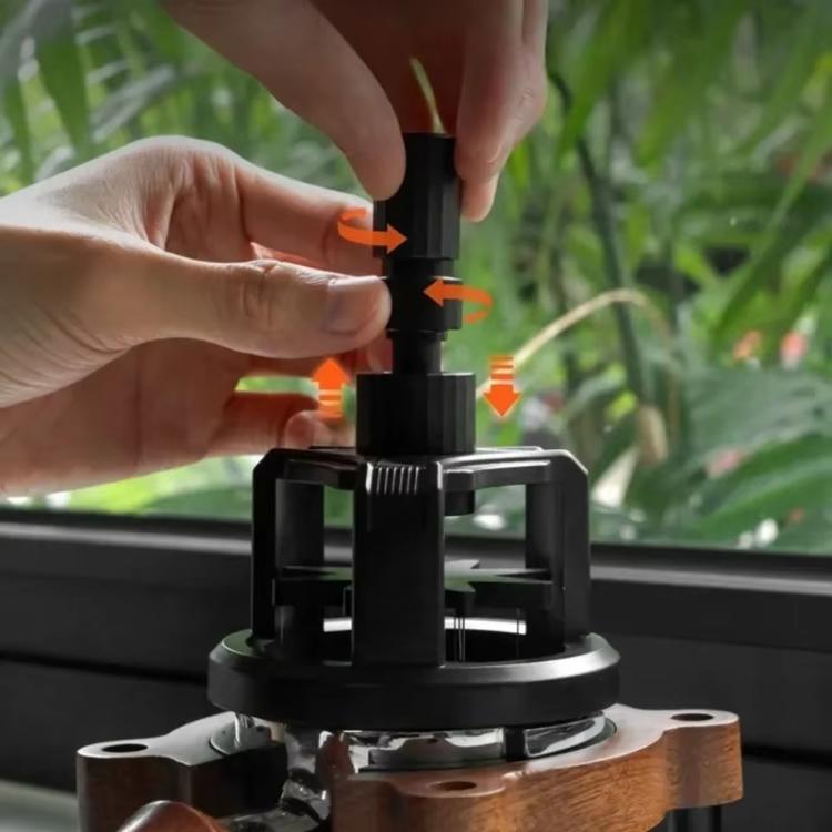 51mm Rotating Magnetic WDT Tool for Espresso Adjustable Height Coffee Needle Distributor Coffee Grounds Fluffing Tool by bashfashion