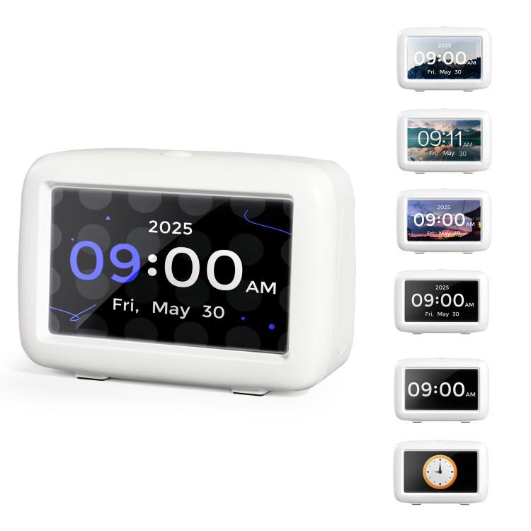 4.3-Inch Desktop Digital Clock With Time And Date For Dementia(White) by bashfashion