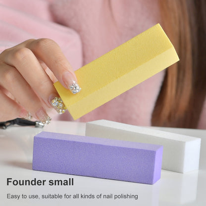 10 PCS Tofu Block Nail Polish Four Squares High Elastic Cotton Manicure Sand Block (Orange) by bashfashion