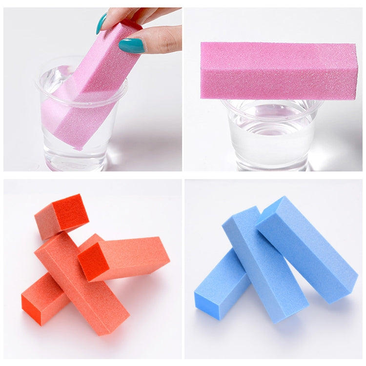 10 PCS Tofu Block Nail Polish Four Squares High Elastic Cotton Manicure Sand Block (Orange) by bashfashion
